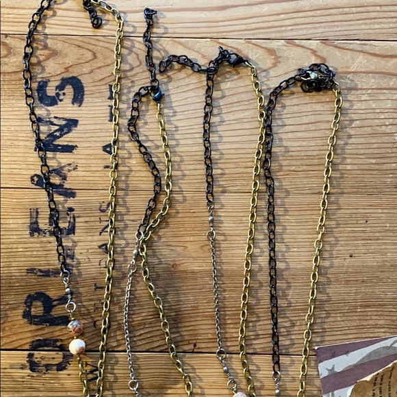 1 LEFT // mixed metal pieced patina necklace - Picture 10 of 16